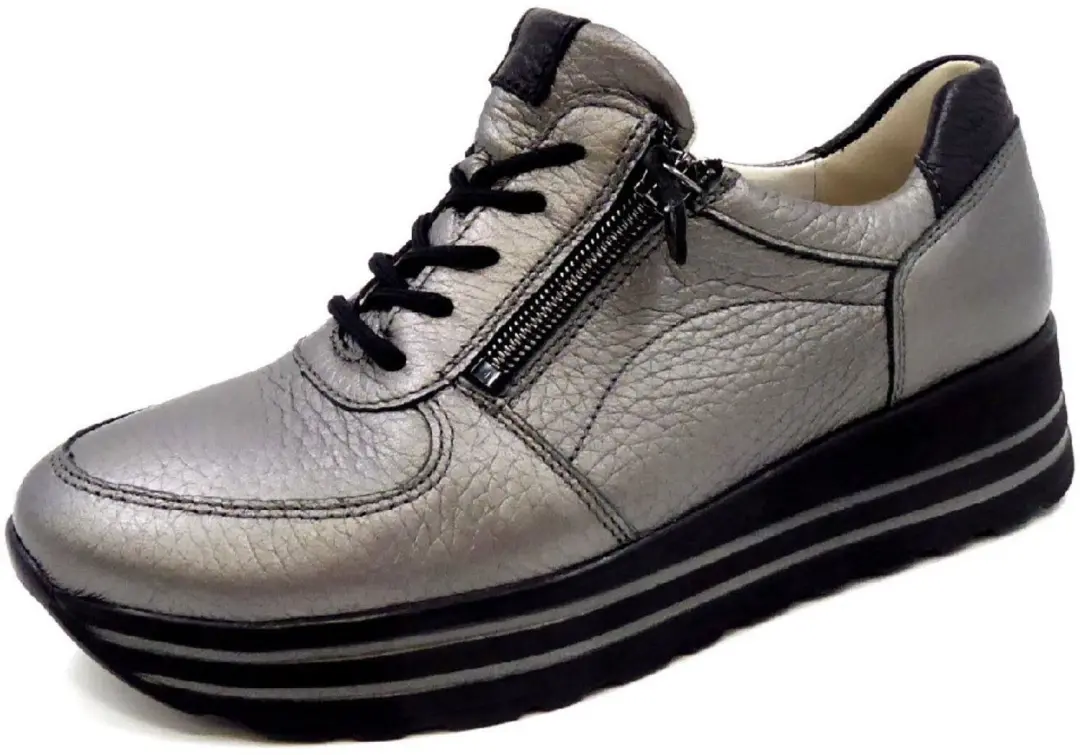 Waldläufer Lana Dames Veterschoenen - Grijs - afbeelding 3 van 4