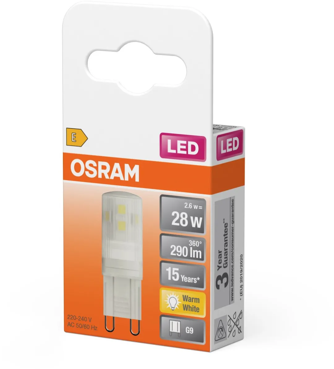 Osram Parathom G9 LED Lamp 2.6W - Warm Wit - Vervangt 28W - afbeelding 6 van 6