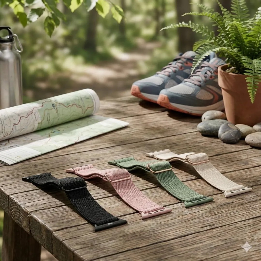 NuveX Woven Smartwatch Band Set - 4 Stuks - Apple Watch 42-49mm