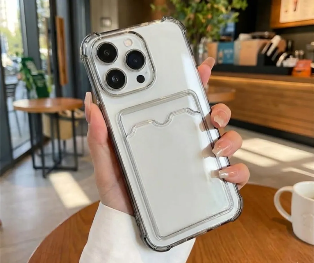 NUVEX iPhone 16 Pro Hoesje Set Grijs/Zwart - Transparant & Gewatteerd