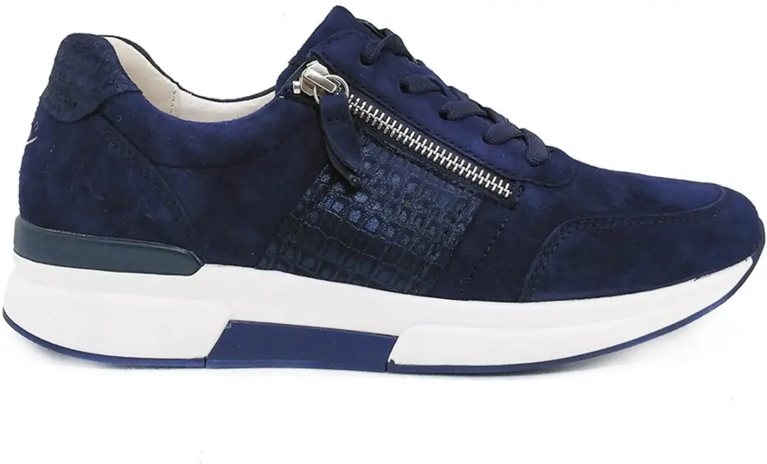Blauwe Gabor Veterschoenen Rollingsoft Wijdte G