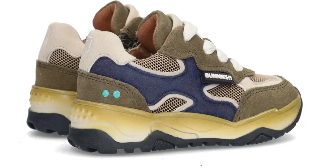 BunniesJR Chase Chunky Kindersneakers - Legergroen - afbeelding 3 van 6