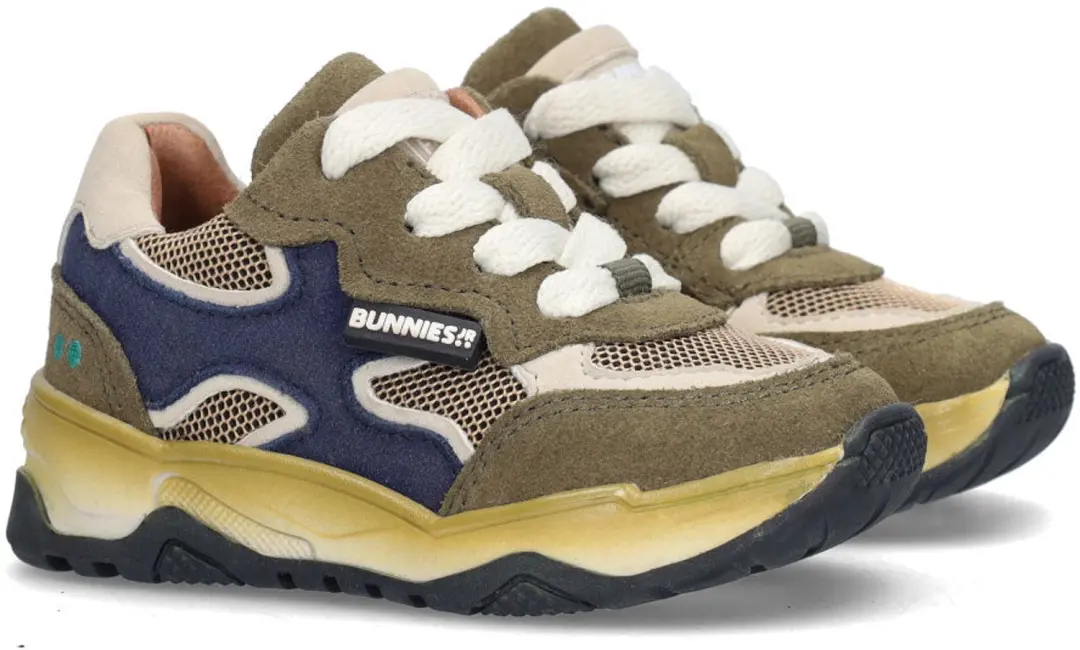 BunniesJR Chase Chunky Kindersneakers - Legergroen - afbeelding 2 van 6