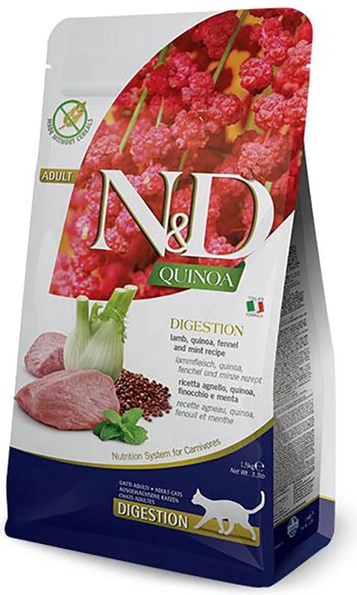 Farmina N&D Quinoa Digestion Adult Kattenvoer - Lamb - 5 kg