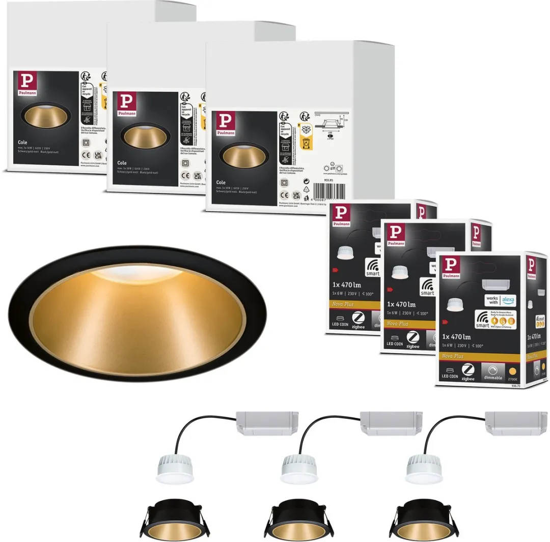Paulmann Smart Home Zigbee 3.0 LED-inbouwlamp Cole 3x6W
