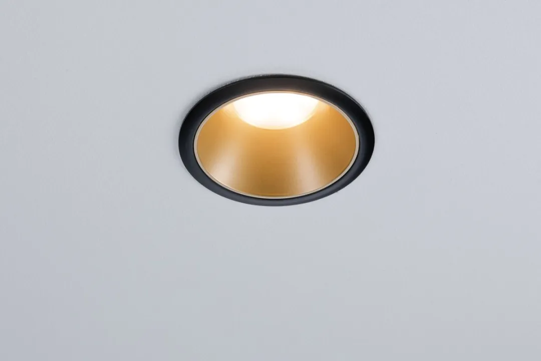 Paulmann Smart Home Zigbee 3.0 LED-inbouwlamp Cole 3x6W - 3x470lm - Zwart mat/Goud