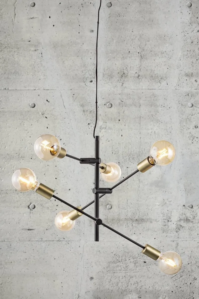 Nordlux Josefine Hanglamp 6xE27 - Zwart