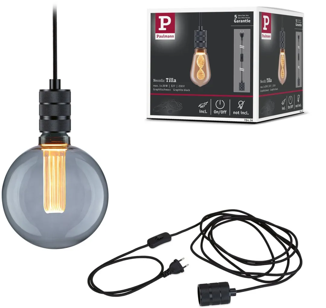 Paulmann Neordic Hanglamp Tilla E27 20W