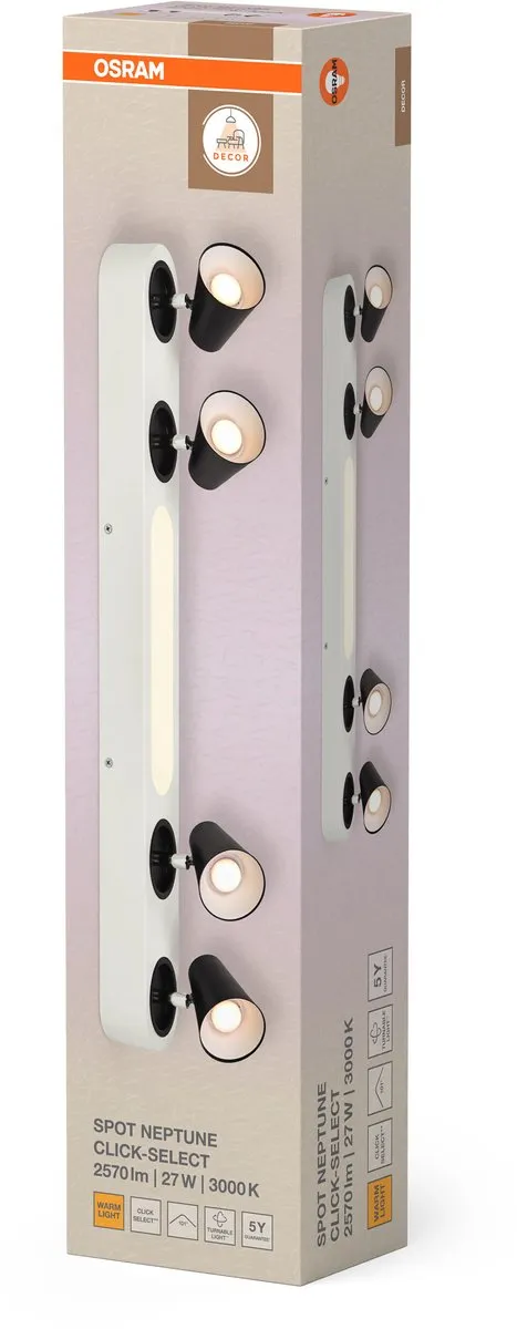 Osram Decor Spot Neptune CLICK-SELECT White 4 Spot - Warm wit 3000K