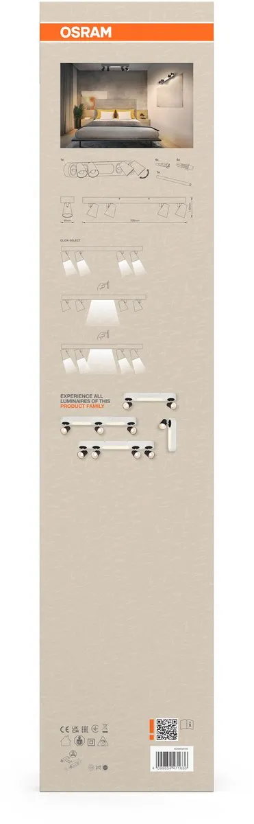 Osram Decor Spot Neptune CLICK-SELECT White 4 Spot - Warm wit 3000K - afbeelding 6 van 6
