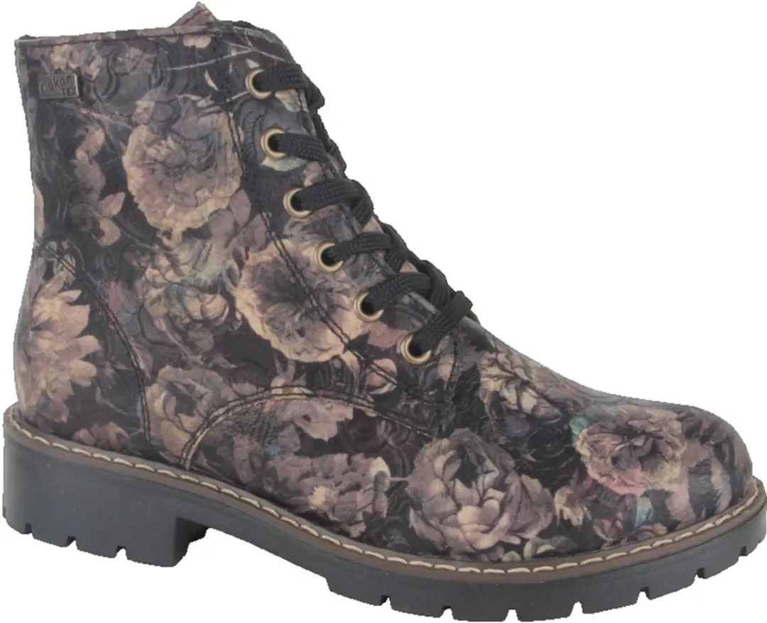 Rieker Y9103-90 dames veterboots sportief maat 41 zwart