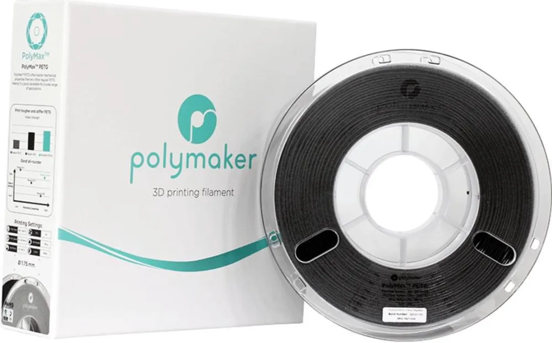 Polymaker PolyMAX Tough PETG Filament 1.75mm 750g - Zwart