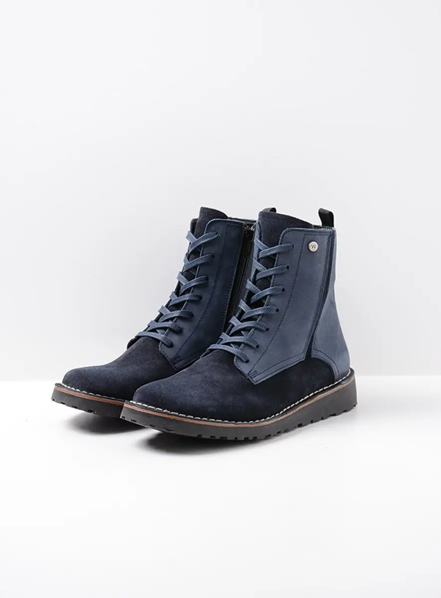 Wolky Veterschoenen Wagga Wagga blauw suede
