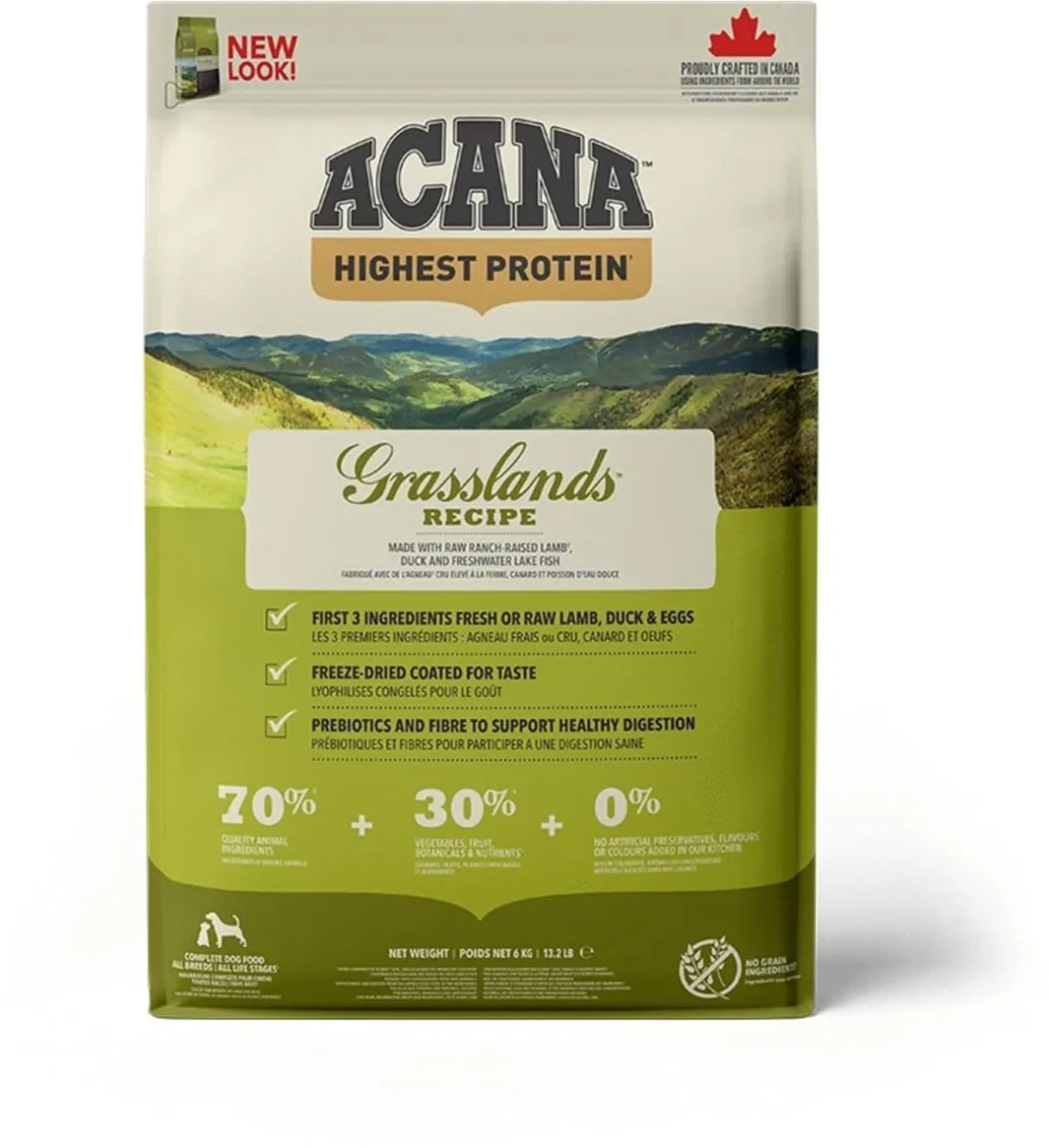 Acana Regionals Grasslands Dog Lam&Eend&Witvis - Hondenvoer - 6 kg