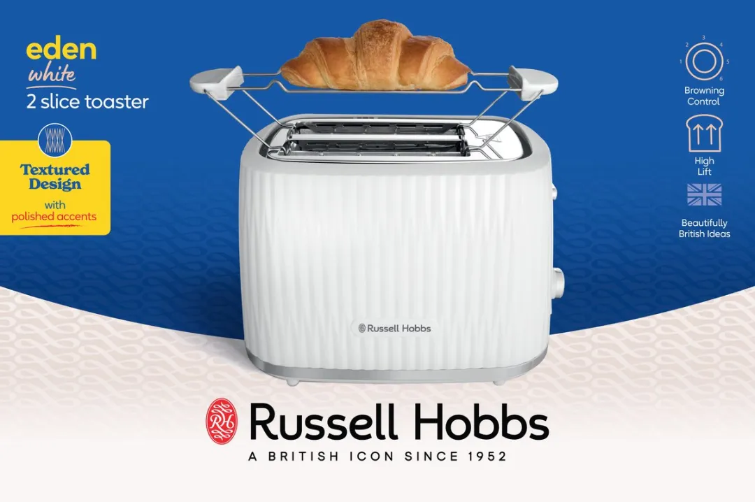 Russell Hobbs Eden Broodrooster 27370-56 Wit - afbeelding 6 van 6