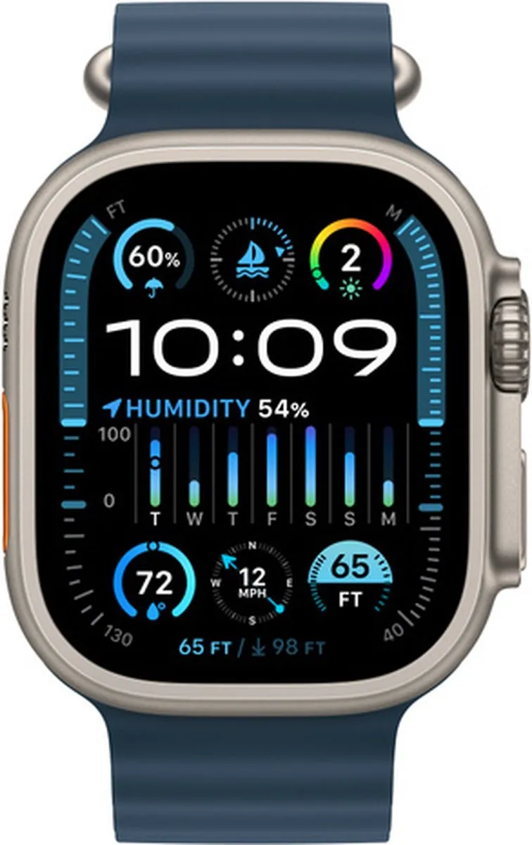Apple Blue Ocean Band - 49mm Smartwatchband - Blauw
