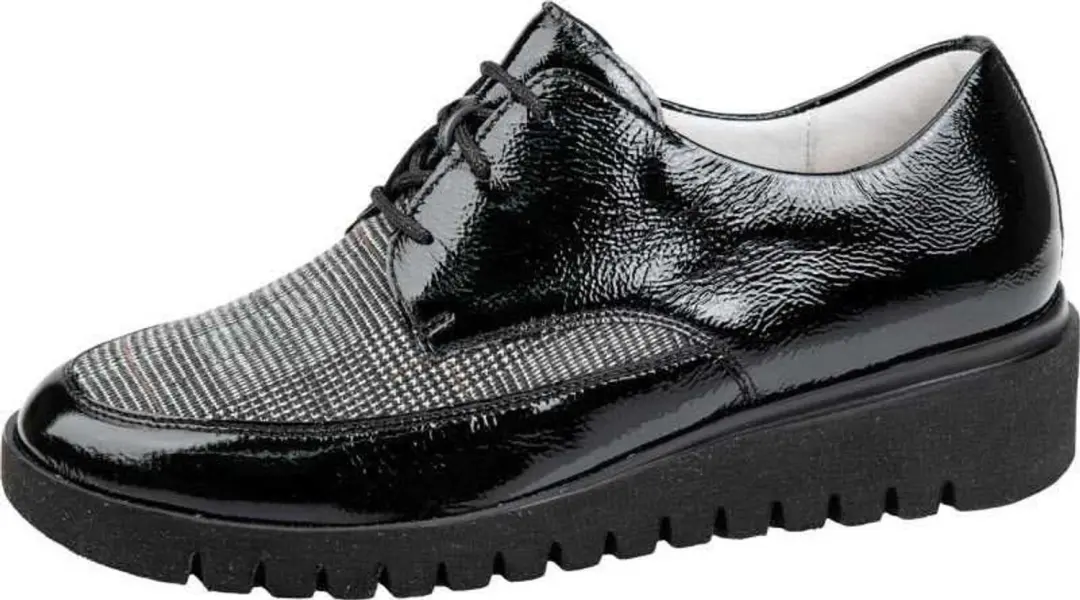 Waldläufer dames veterschoenen zwart maat 42