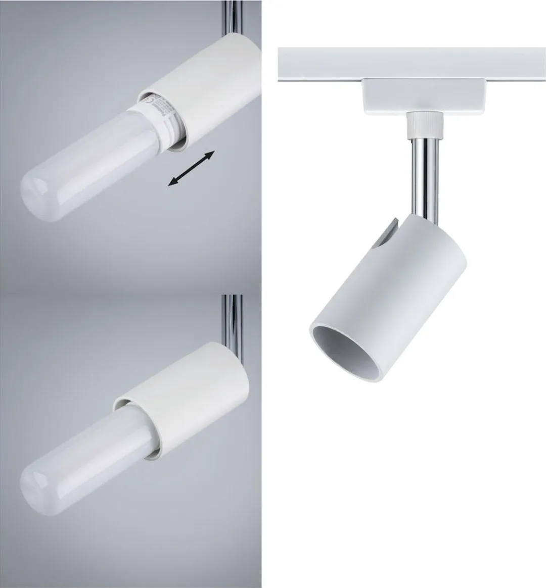 Paulmann Pure I 95330 GU10 Railverlichting 10W - Chroom/Wit