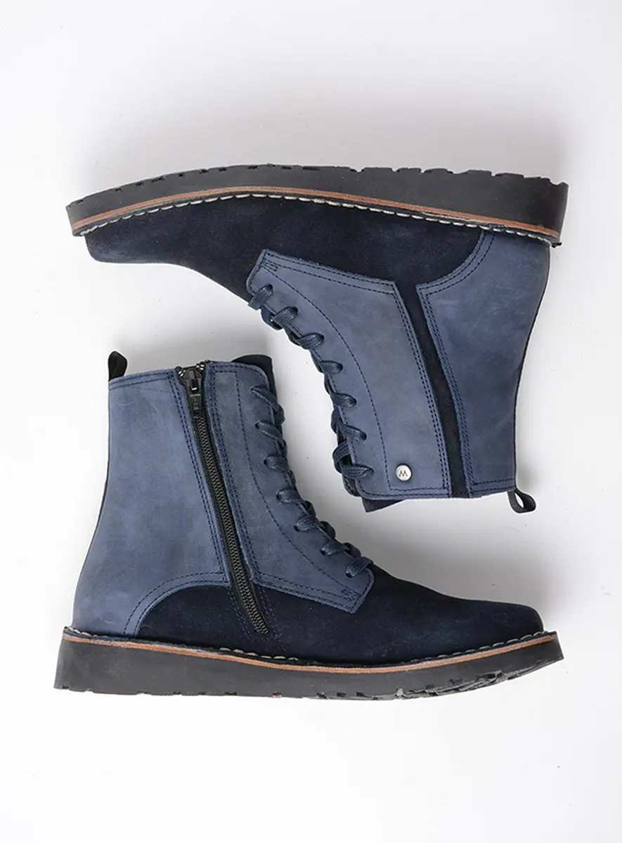 Wolky Veterschoenen Wagga Wagga blauw suede
