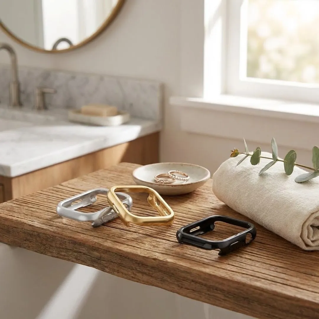 NUVEX Apple Watch Ultra 49mm Hoes Set - 3-delig - Zwart/Zilver/Goud