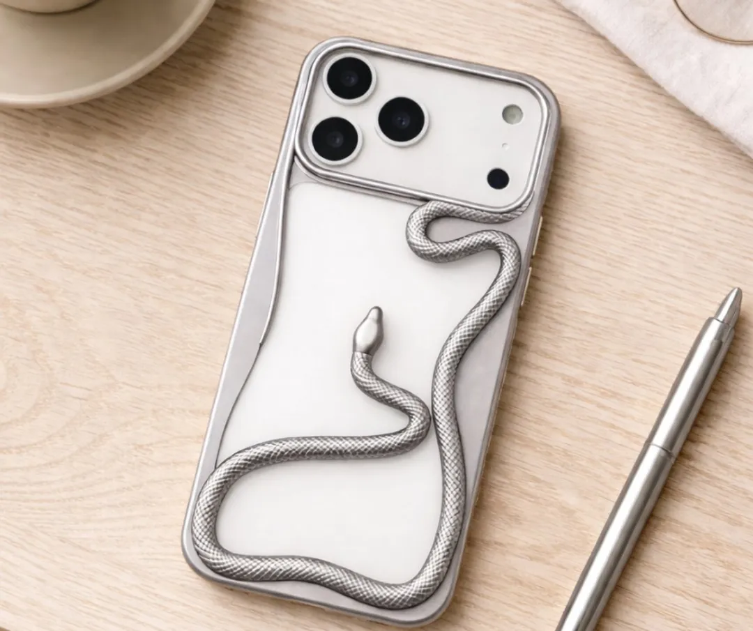 NUVEX iPhone 17 Pro Telefoonhoesje - Zilverkleurig Transparant