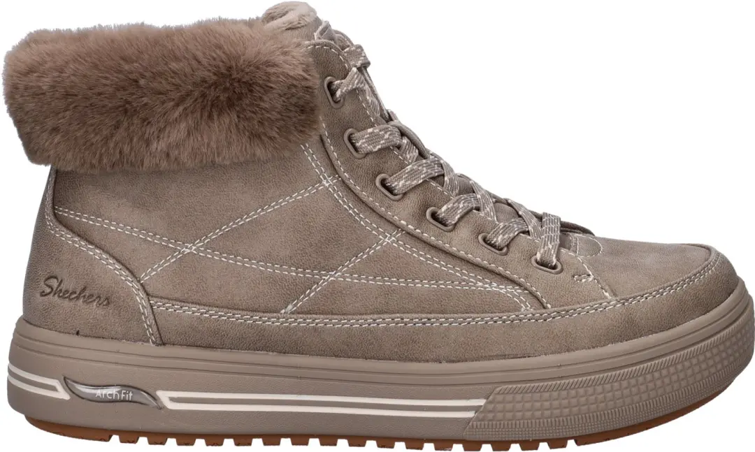 Skechers Arch Fit Arcade dames veterboot - Donker Taupe - Maat 38
