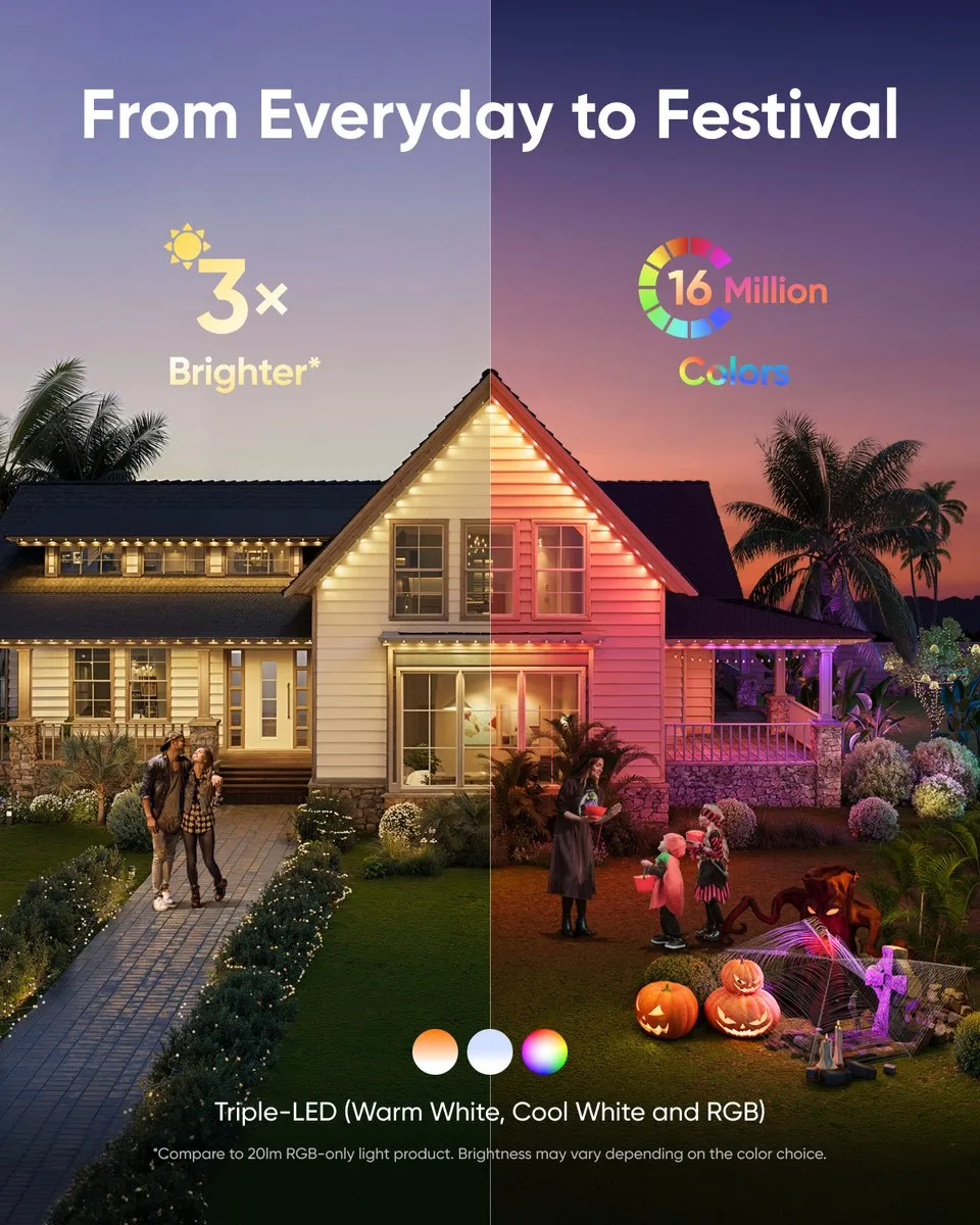 Eufy Lightning L30 LED Buitenverlichting RGBW 30m - IP65 - afbeelding 6 van 6