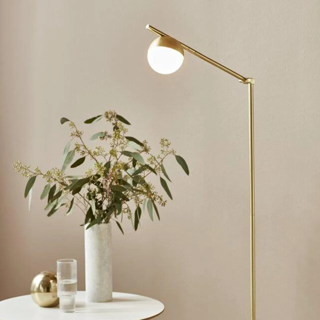 Nordlux Contina Vloerlamp - Messing - Ø10cm