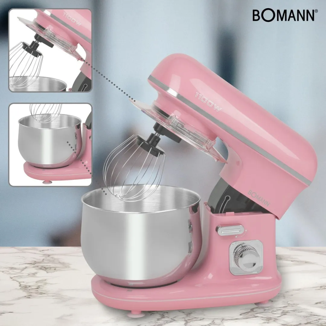 Bomann KM 6030 Kneedmachine 1100W - 5L - Roze
