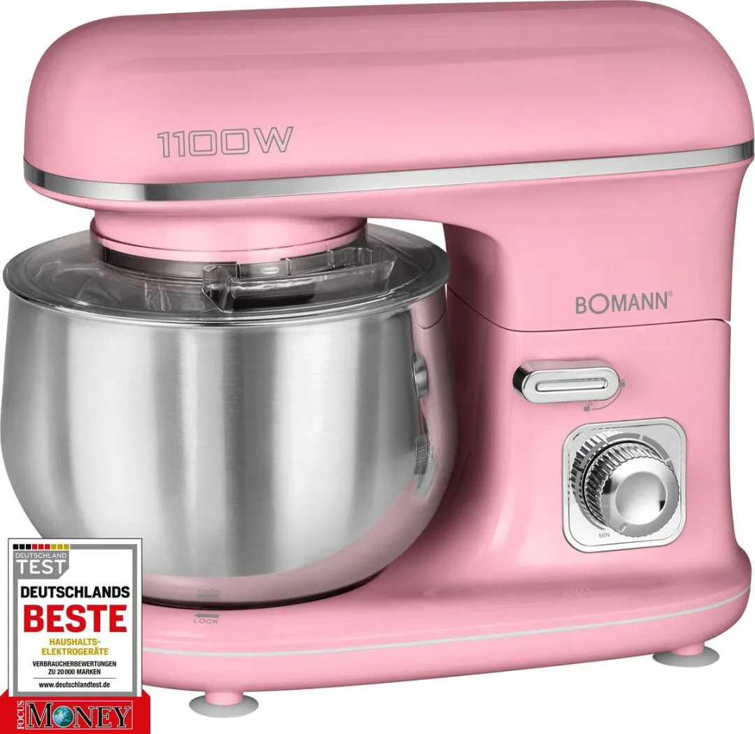 Bomann KM 6030 Kneedmachine 1100W - 5L - Roze