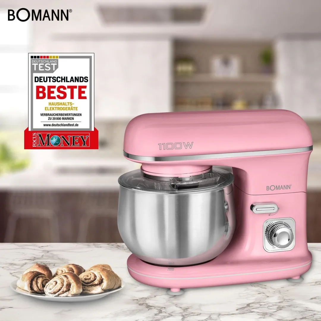 Bomann KM 6030 Kneedmachine 1100W - 5L - Roze