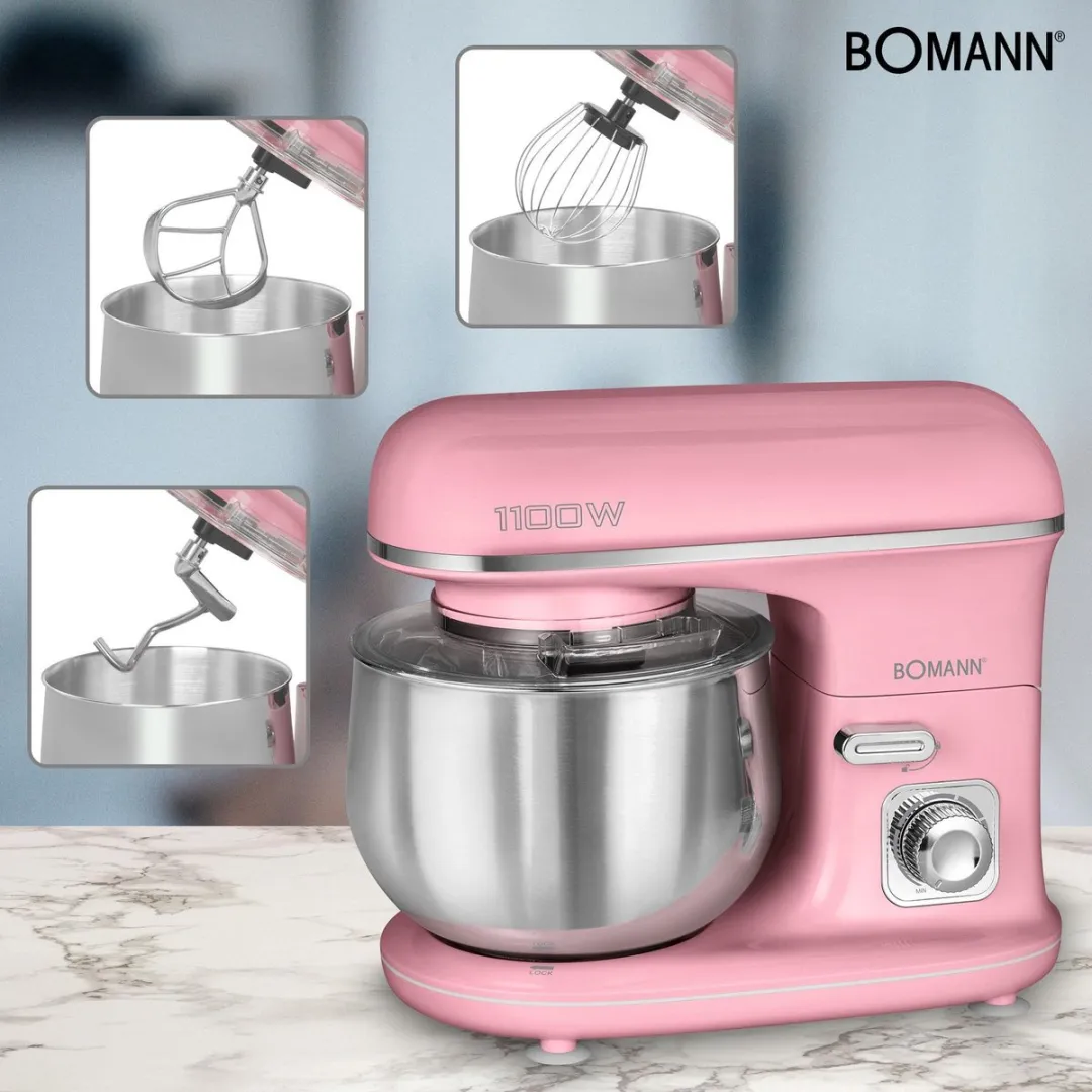 Bomann KM 6030 Kneedmachine 1100W - 5L - Roze