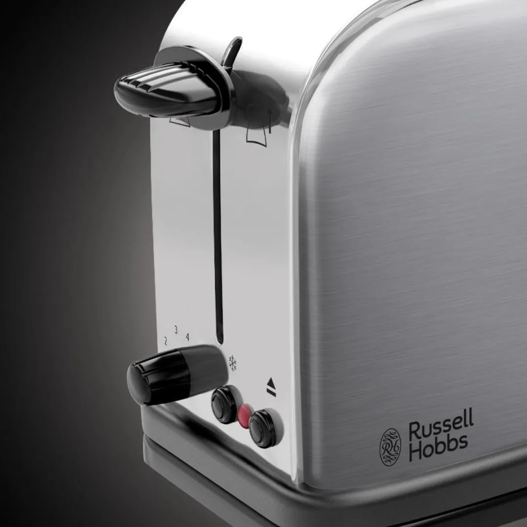 Russell Hobbs 21396-56 Adventure Long Slot Broodrooster - 1000W - Zilver