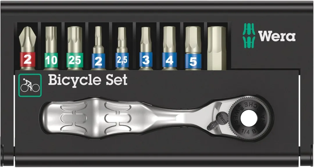 Wera Bicycle Set 9 Bitset - 10-delig - Metaal