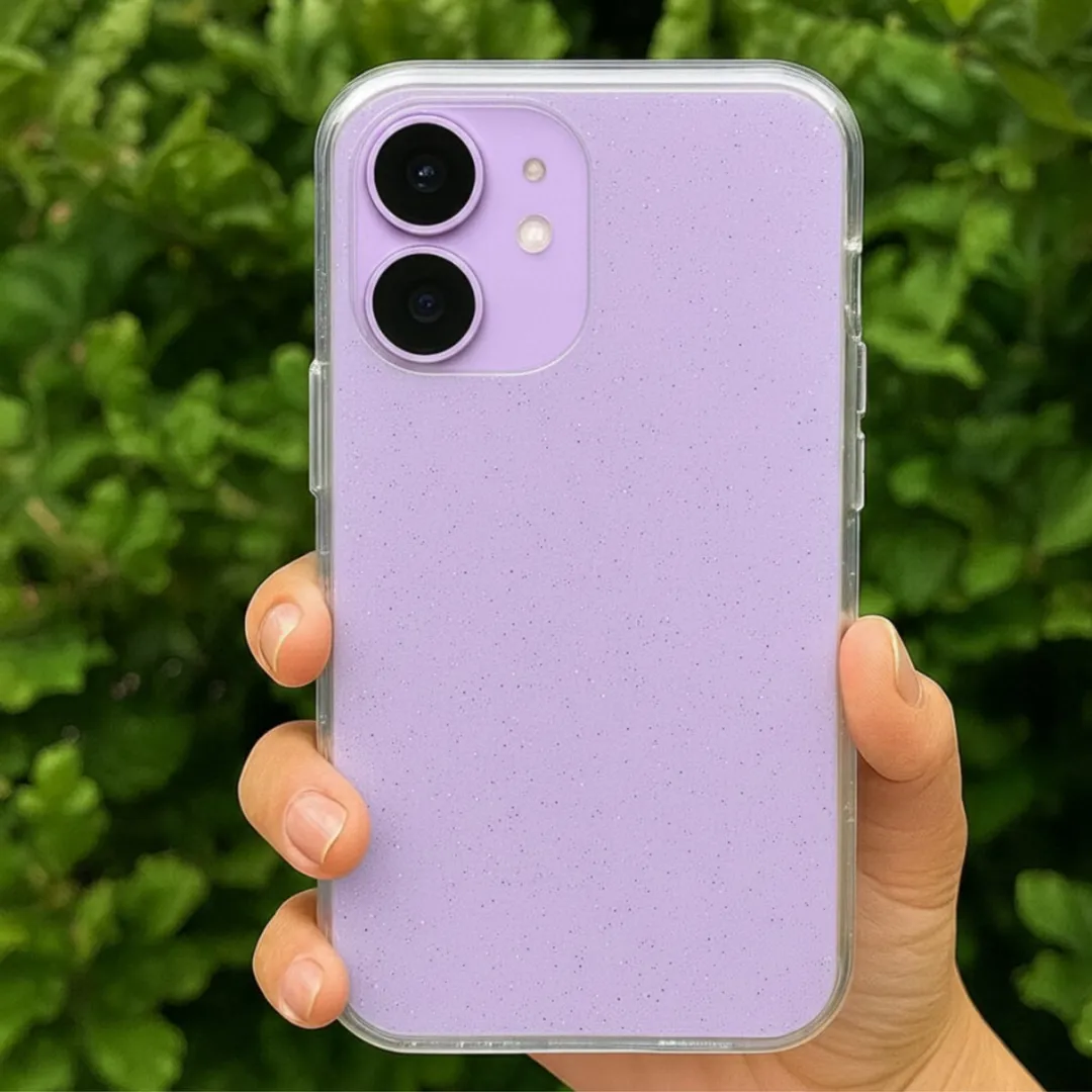 NUVEX iPhone 17 Hoesje - Transparant Glitter