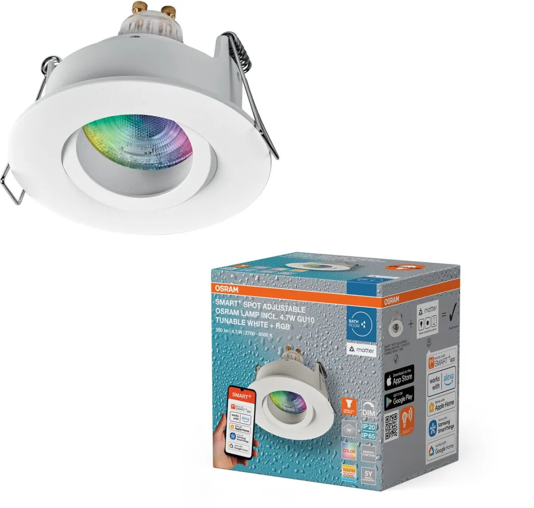 Osram Smart+ Matter Spot LED Inbouwspot IP65 RGBW 4,7W