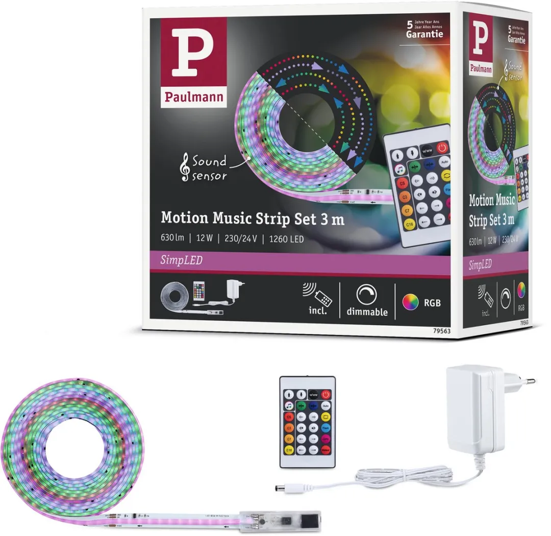 Paulmann SimpLED LED Strip RGBIC Motion Music 3m