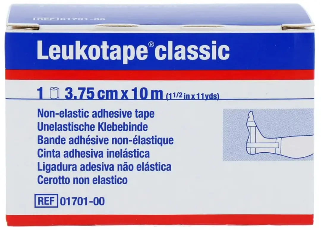 Leukoplast Leukotape Tensoplastisch 10m x 3.75cm - Wit - afbeelding 6 van 6