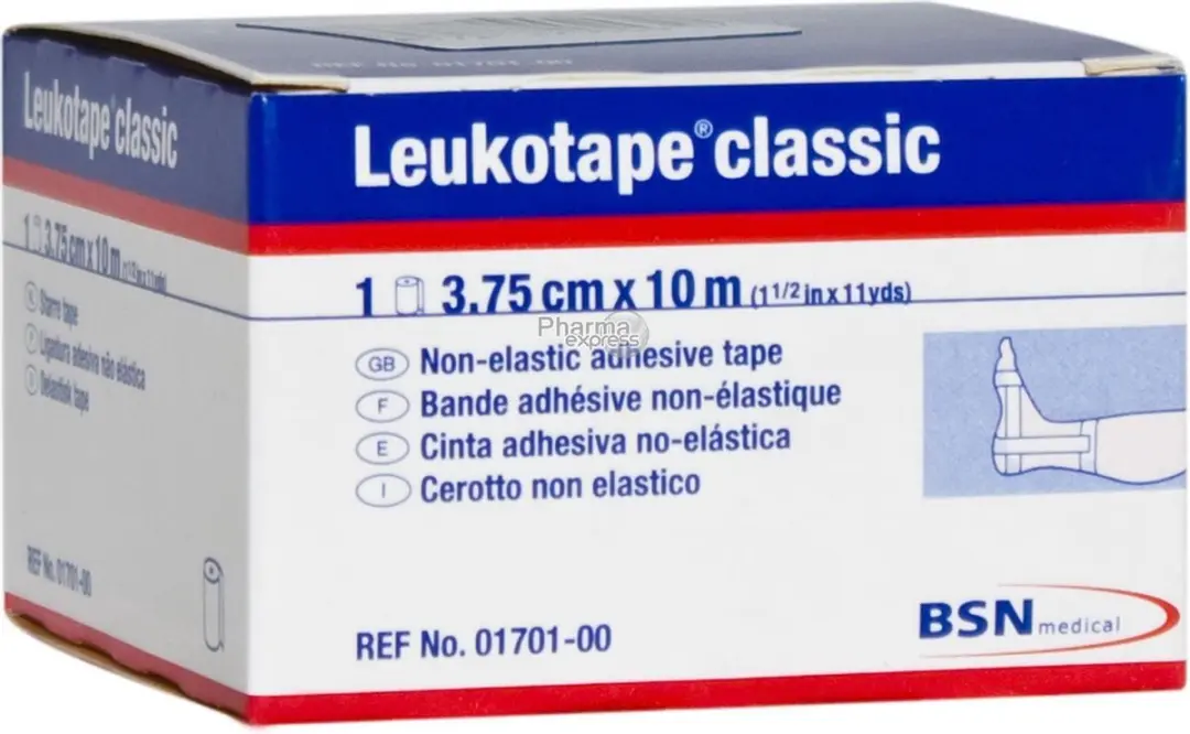 Leukoplast Leukotape Tensoplastisch 10m x 3.75cm - Wit - afbeelding 3 van 6