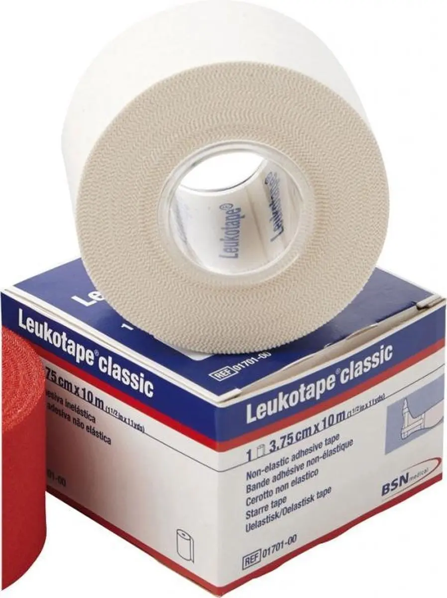 Leukoplast Leukotape Tensoplastisch 10m x 3.75cm - Wit - afbeelding 5 van 6