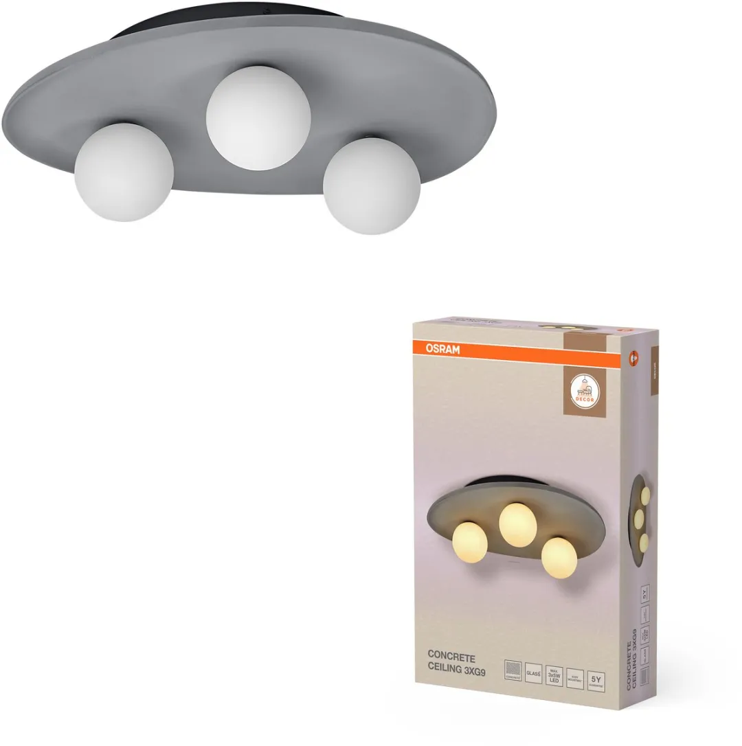 Osram Decor Concrete Nest Plafondlamp - 3xG9 - Grijs