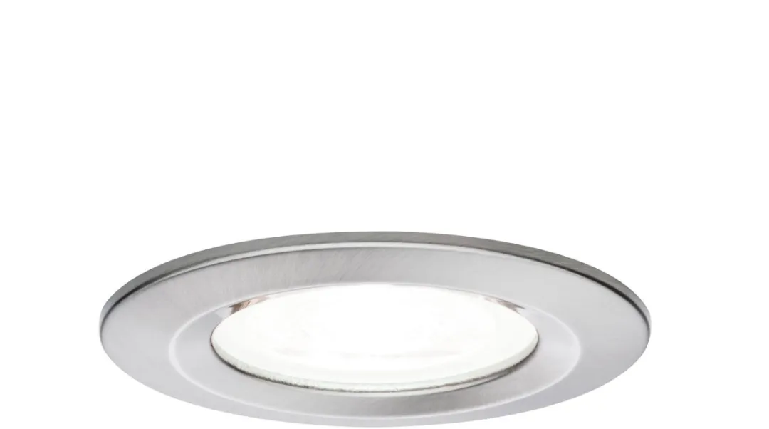 Paulmann Nova Basisset LED-inbouwlamp IP44 GU10 3x6,5W 470lm 4000K - Staal geborsteld