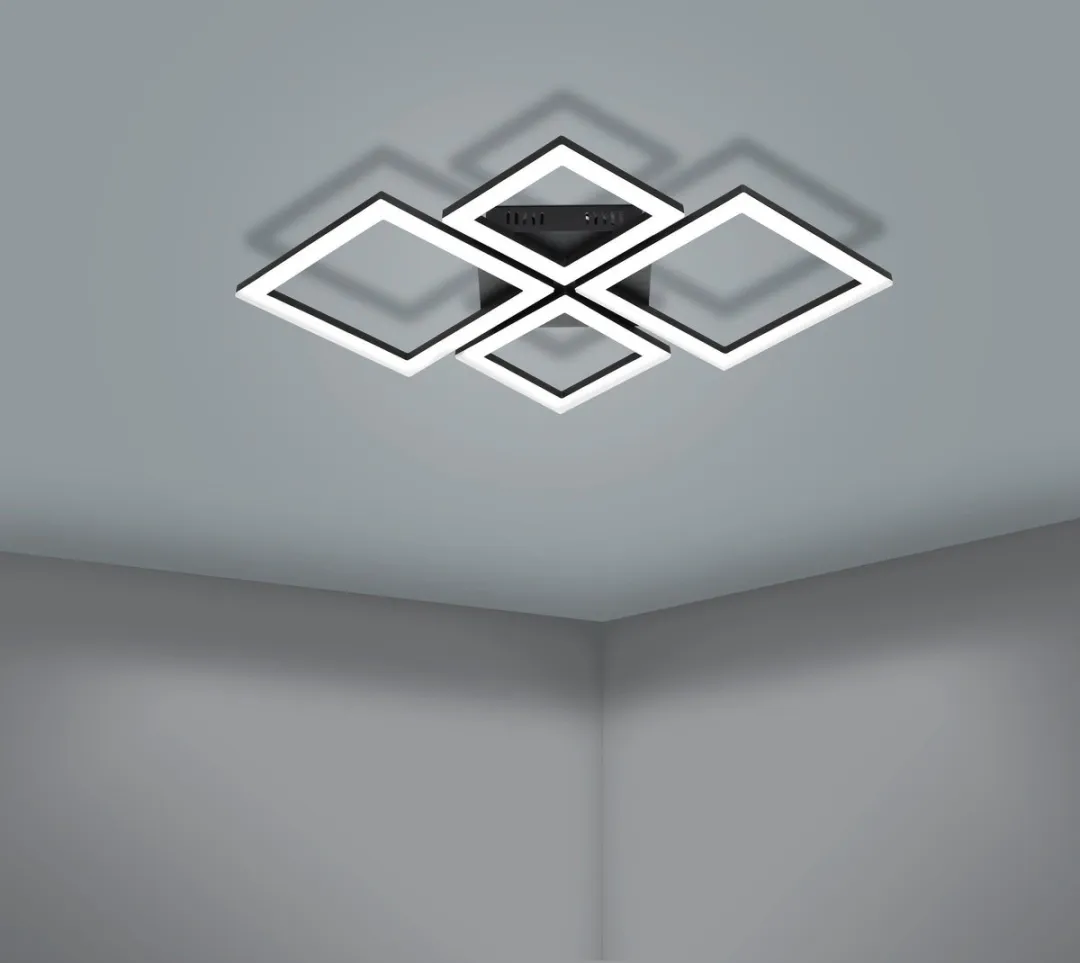 EGLO connect.z Paranday-Z Smart Plafondlamp - 47cm - Zwart - Zigbee