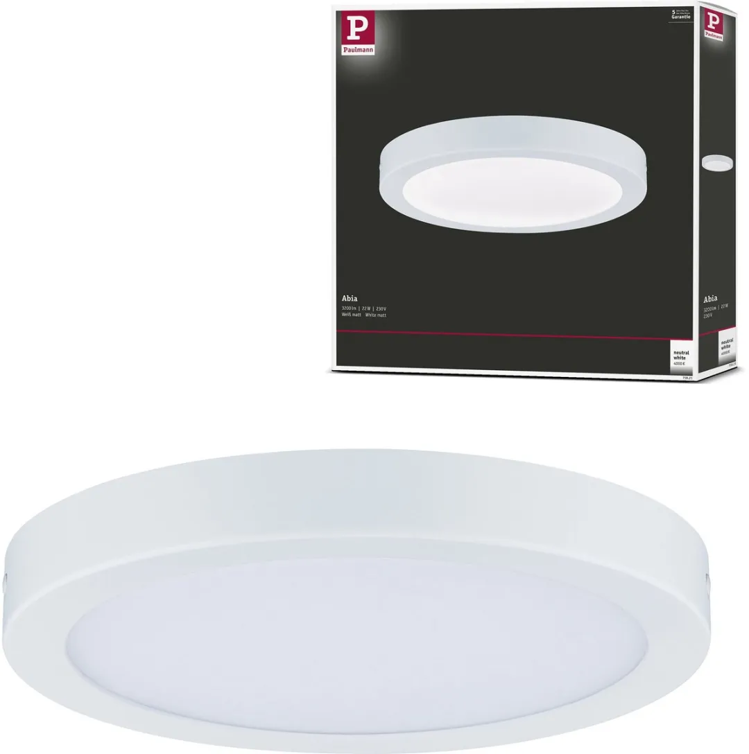 Paulmann LED-paneel Abia Rond 300mm 22W 2200lm