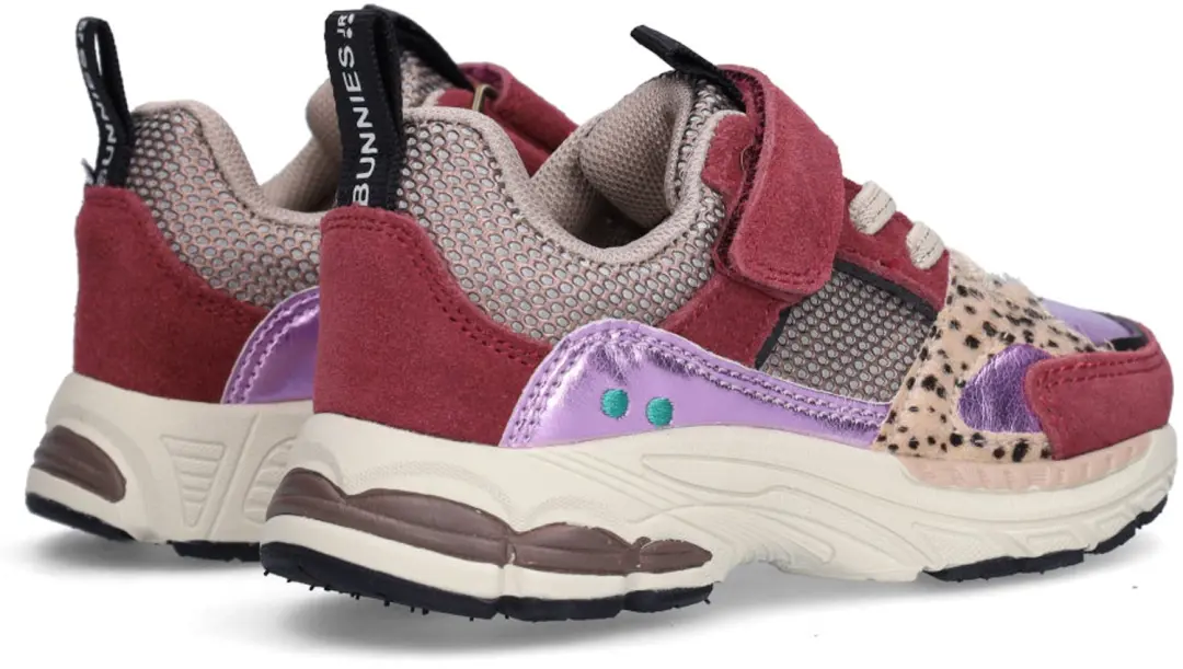 BunniesJR Valerie Valor Meisjes Sneakers - Bordeaux - afbeelding 3 van 6