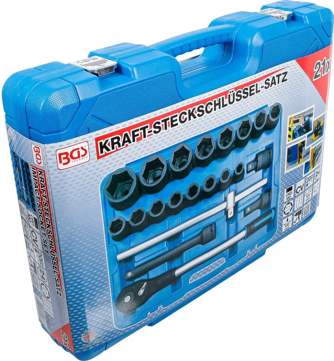 BGS technic Kracht dopsleutelset 3/4 21-delig - afbeelding 5 van 6