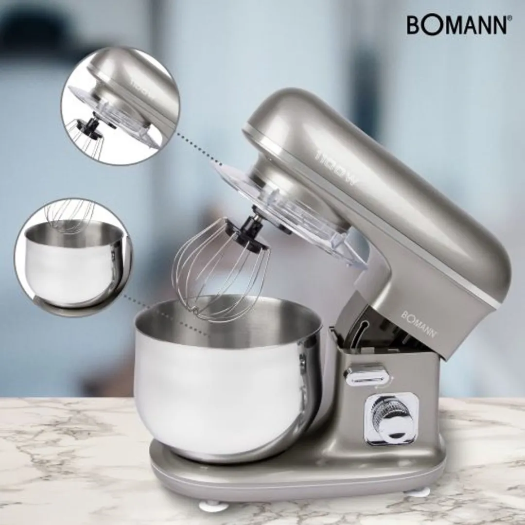 Bomann KM 6010 CB Keukenmachine 1100W - Titanium