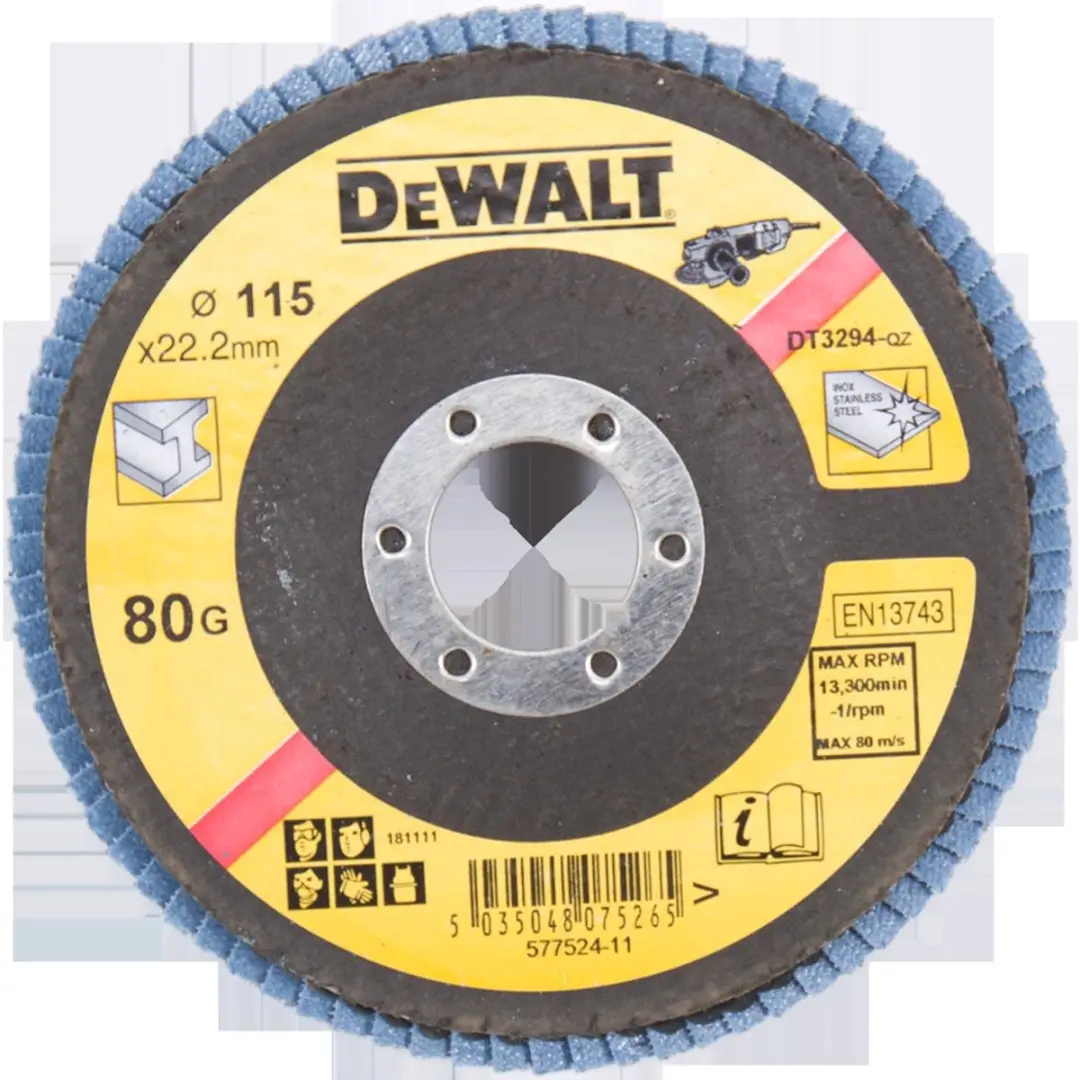 DeWALT DT3294-QZ Lamellenschijf 115mm K80 - afbeelding 2 van 3