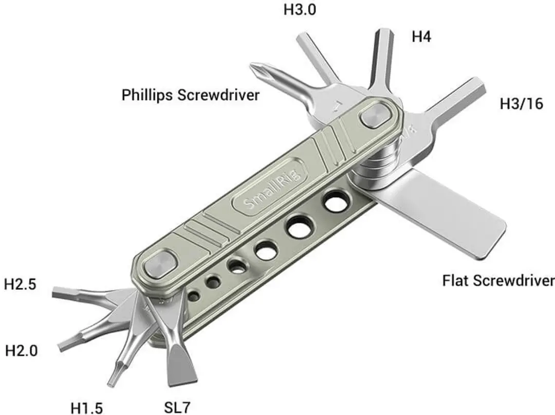 SmallRig TC2713 Universele Multi-Tool Vouwset 9-in-1 - afbeelding 2 van 6