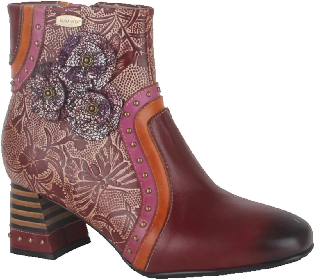 Laura Vita TALAO 02 Wine dames enkellaarzen gekleed maat 42 rood